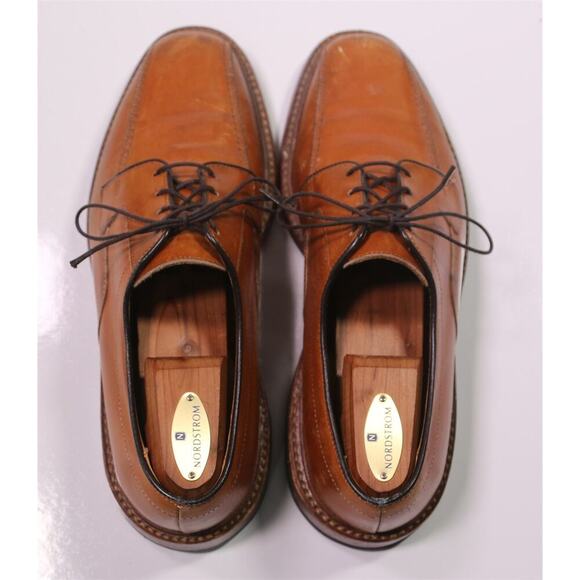 Allen Edmonds Hillcrest Honey Brown Bicycle Toe Oxford Dress Shoes US 8.5 D - Picture 5 of 12